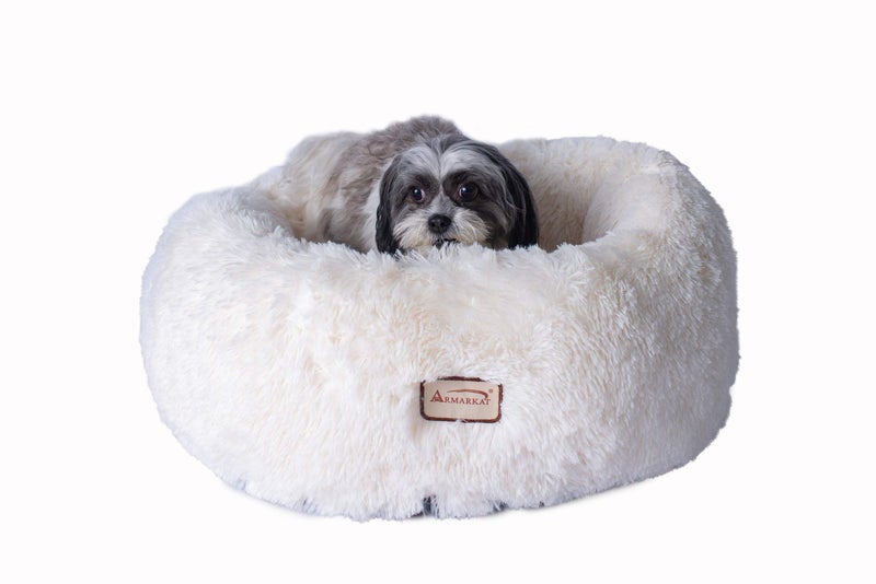 Armarkat Cuddle Bed Model C70NBS-M, Ultra Plush and Soft, White - Image 3
